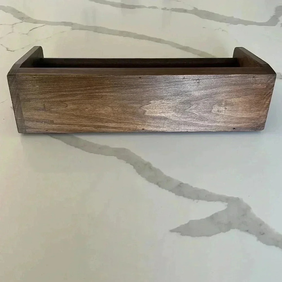 Steelite Wood Caddy 6525T162 Ebony Stain 15" Varick Form Handcrafted USA - Picture 11 of 12